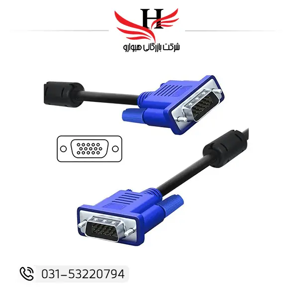 کابل VGA مچر MACHER مناسب اتصال مانیتور و کیس کامپیوتر با کیفیت تصویر پایدار و گزینه‌ای مناسب برای خرید عمده از هیوارو